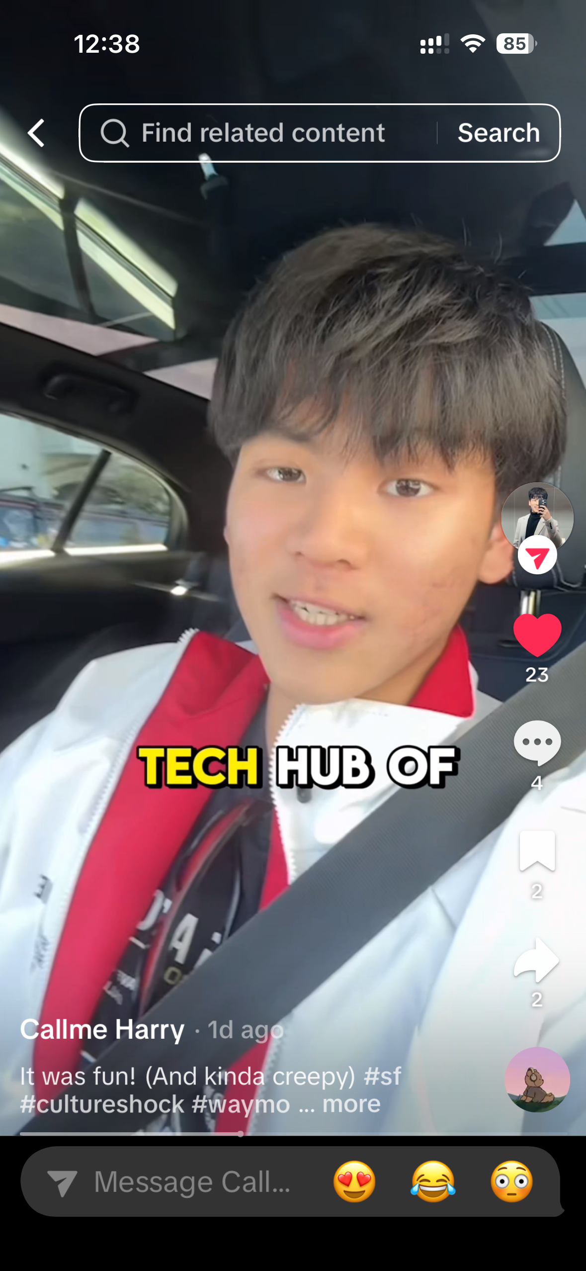 Trying Waymo self-driving car